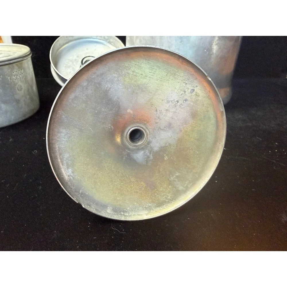 Vintage Comet Aluminum 9 Cup Coffee Percolator Camping Pot Glass Knob USA Made